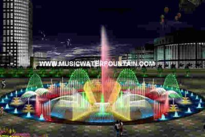 China Outdoor Rock Water Fountains Wall Mounted Water Fountains RGB Stainless Steel Cable for sale