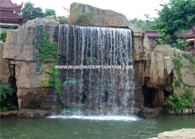 China Roheisen-Wasserfall-Brunnen-im Freien künstliche Wasserfall-Vorhang-Landschaft zu verkaufen