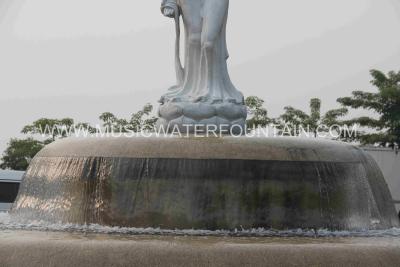 China Customized Outdoor Waterfall Fountains With Sculpture In The Center for sale