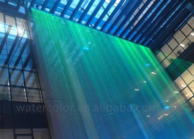 China Optional Fiber Water Curtain Indoor Water Fountain With Beautiful Rgb Lightings for sale