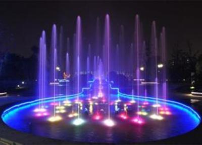 China Changeable Large Garden Water Fountains With RGB Lighting Multi Color Waterproof for sale