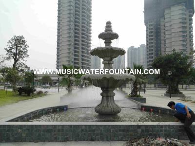 China Kundengebundene Skulptur-Wasser-Brunnen-Steinbrunnen für Garten-Marmor-Material zu verkaufen