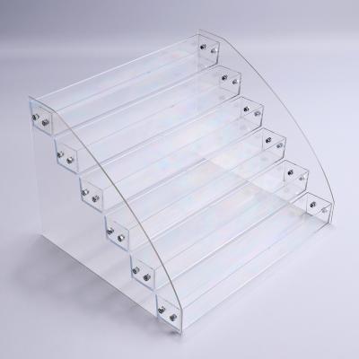 China Classic Acrylic Cosmetic Organizer Table Rack Shelf Makeup Display Stand 6Tier Hold 20-70 Bottles for sale