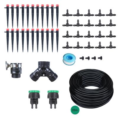 China Family gardultural prodening 20 meters drip irrigation greenhouse set automatic watering saving watering system drip irrigation kit for sale