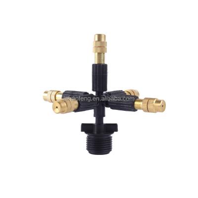 China Brass Copper+ POM Adjustable 5 Ways Mist Nozzle Garden Irrigation Sprinkler Kit for sale