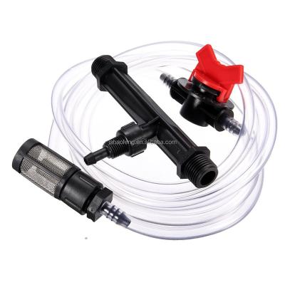 China Water and Fertilizer Integrated Equipment for Water-Saving Irrigation 1/2' Male Thread Ventury Fertilizer Applicator with Filter Kit Fertilizer Injector Assembly for sale