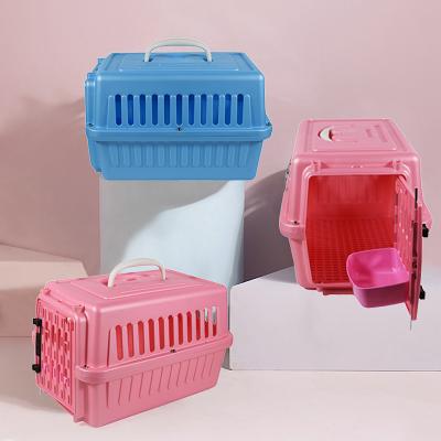 China High Quality New Dog Cage Airline Carrier Approved Durable Plastic Portable Breathable Cat Take Out Pet Flight Case Pet Cage for sale