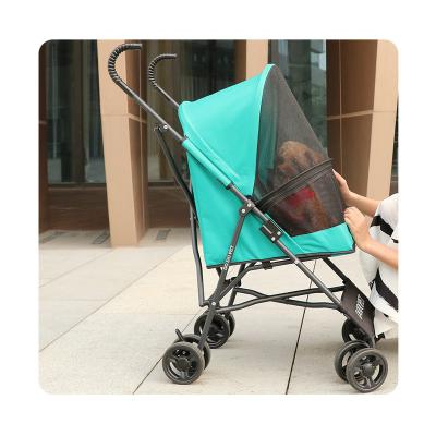 China Hot Selling Dogs Pet Walker Travel Pet Stroller Dog Carrier Stroller 4 Wheels Portable Foldable Pet Stroller Walking Cart for sale