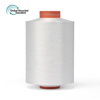 China GRS Certificate 100D /72F Global Recycled Polyester DTY Standard Yarn Moisture-absorbent For Knitting Garments for sale