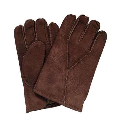 China Long Men's Lambskin Gloves Heat Thickening Color Men's Winter Gloves Simple Winter for sale