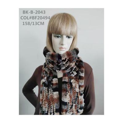 China Stylish Rex Brown Camel Gray Black Snow Tops Winter Rex Rabbit Scarf For Women for sale