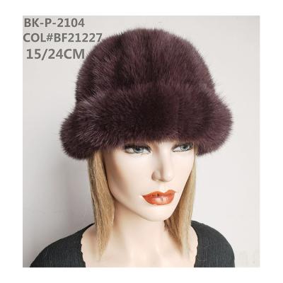 China China Top Quality Purple Women's Winter Mink Tail Hat JOINT Made Women's Winter Mink Tail Hat for sale