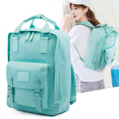 China New 14 Inch Large Capacity Travel Backpack Laptop Backpack Anti-theft Waterproof Nylon Female School Bags For Teenage Girls for sale