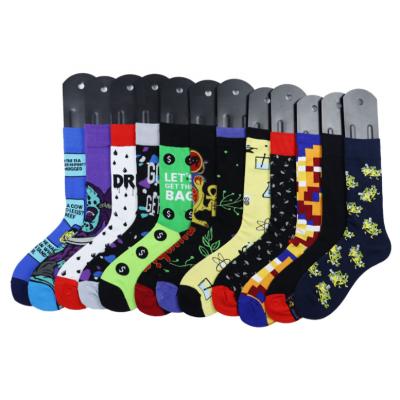 China 2022 New Arrival Custom Made Mens Viable Hot Selling Quentin Amazone Fashion Hip Hop Colorful Cotton Crew Socks Unisex for sale