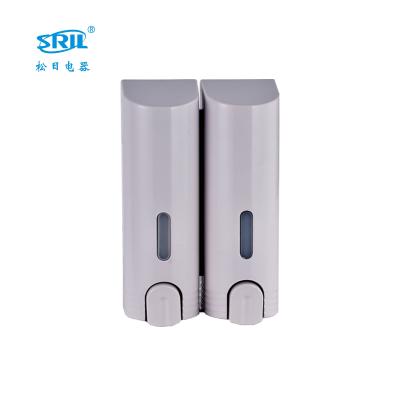 China Double Soap Dispenser 800ml Manual Double Soap Dispenser Wall Mounted Hand Soap Dispenser for sale