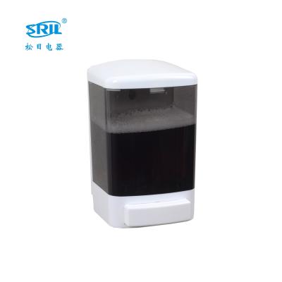 China Modern PS ABS Plastic Black Bathroom 1000ml Large Volume Capacity Wall Mounted Soap Dispenser for sale