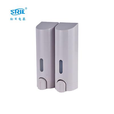 China Double Soap Dispenser 800ml Manual Double Soap Dispenser Wall Mounted Hand Soap Dispenser for sale