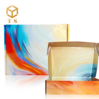 China Recyclable Cardboard Cardboard Paper Packaging Cosmetic Suitcase With Corrugated Handle Mailer Box for sale