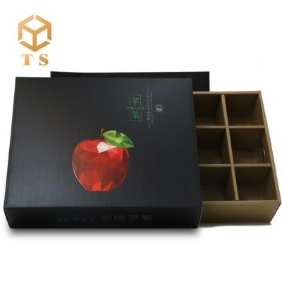 China Recyclable OEM Custom Design Luxury Caja de Papel Corrugated Marble Apple Cardboard Packaging Paper Box High End Gift Fruit Fruit Box for sale