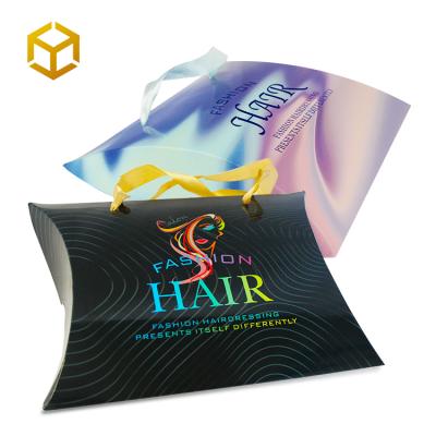 China Hot Sales Factory Price Recyclable Unique Vellum Paper Bundle Hair Bags Braids Extension Packaging Box for sale