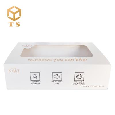 China Recyclable Customized White Paper Box Soap Recyclable Packaging Boxes With Window for sale