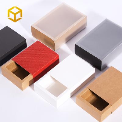 China Recyclable Customized Eco Friendly Kraft Gift Slides Form Drawer Macarons Paper Packing Box Printing for sale