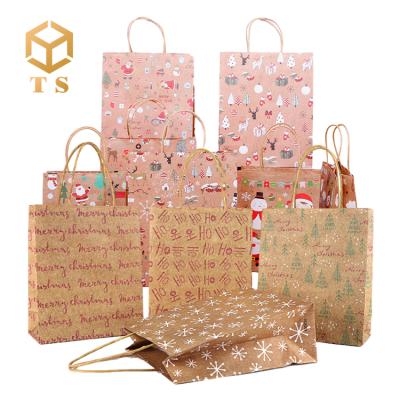 China Recycled Shopping Paper Garland Tote Decoration Christmas Gift Bag Materials Tree Storage for sale