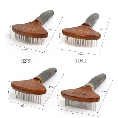 China Factory Wholesale Viable Classy Wooden Cat Dog Grooming Rake Comb Classic Style Pet Needle Knot Comb for sale