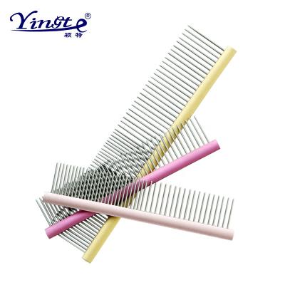 China Viable Factory Wholesale Colorful Light Weight Stainless Steel Pet Flea Remover Comb for sale