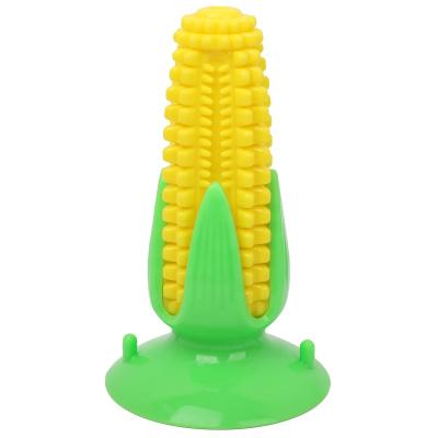 China 2021 New Design Funny Corn-shape Sustainable Rubber Pet Toys Dog Dental Chew Toy for sale