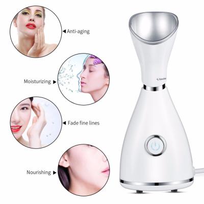 China 2021 Hot Manual Electric Nano Ionic Facial Steamer Homeuse Moisturizer Professional Water Tank Mist Sprayer for sale