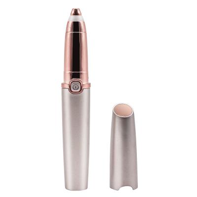 China Portable Hot Selling Amazon Brows Mini Eyebrow Hair Remover 2 in 1 Electric Eyebrow Trimmer for sale