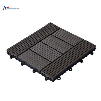 China Eco-Friendly Popular Wpc Boards Waterproof Wpc Wood Exterior Floor Outdoor DIY Lik Tiles for sale