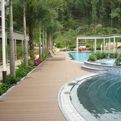 China China Eco Friendly Outdoor Wpc Wood Decking Boards Composite Pool Decking Anti Scratch for sale