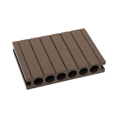 China Outdoor Eco-Friendly High Quality Wooden Decking Wpc Plastic Composite Decking Exterior Floor Panel for sale