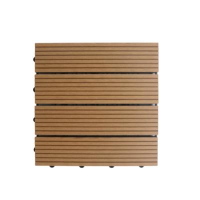 China Eco Friendly Hot Selling Wpc Diy Tile For Outdoor Use Interlocking Wpc Decking Tiles for sale