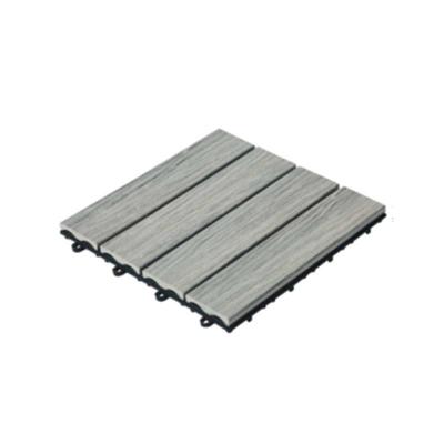 China 2021 Eco Friendly Hot Selling Interlocking Wpc Diy Tile Decking For Outdoor Use for sale