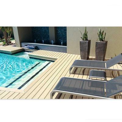 China Weather Resistant Wood Exterior Weather Resistant Co 3D Deep Line Embossing Extrusion Composite Decking Eco Friendly for sale