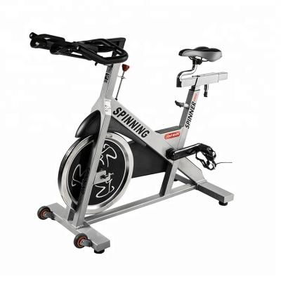 China Custom Fitness Center Promotion Gym Equipment Spinning Bicycle with Front Mounted Wheels for sale