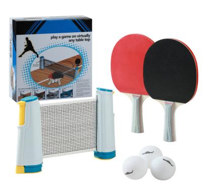 China PP Mini Table Tennis Set With Retractable Net And Ping Pong for sale