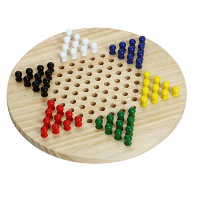 China Chinese Checkers Wooden Wooden Board Game with 6 Wooden Colors for sale