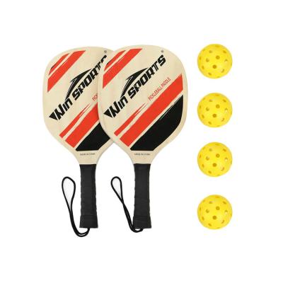 China Aspen Wood Graphite Wood Pickleball Paddle Set of 4 PCS and Carry Bag for sale