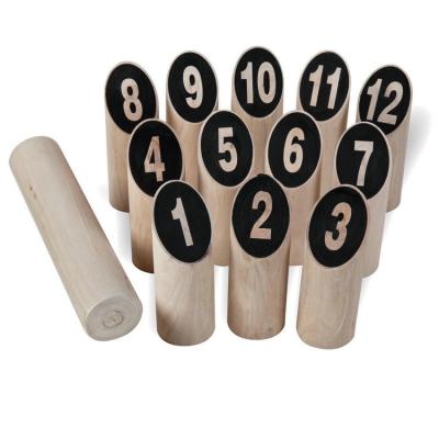 China Pine Garden Game Throwing Game Hardwood Kubb Wooden Number for sale