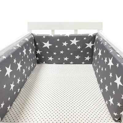 China Baby Anti-Static Crib Nordic Stars Design Crib Thicken Hutch One-Piece Bumper Around Cushion Crib Protector Rests Newborns Room Decor for sale