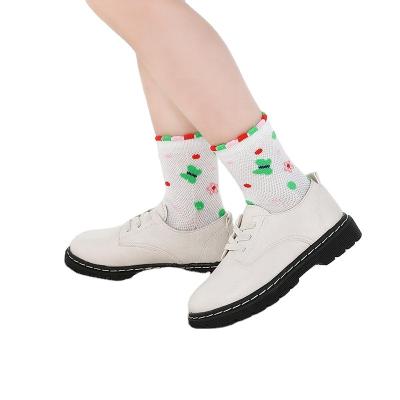 China 1-12 Years Old Girls Spring Summer Girls Mesh Lace Candy Color Children's Athletic Socks Kids Kids for sale