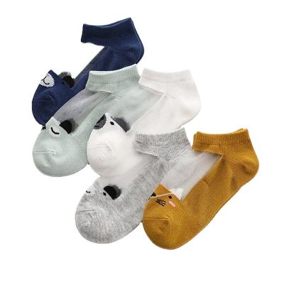 China Sporty Spring Summer Lace Cotton Breathable Socks For Boys Girls Cute Kids Animal Socks for sale