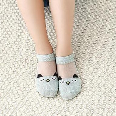 China Baby Fox Sporty Breathable Kids Lace Ankle Novelty Animal Socks for sale