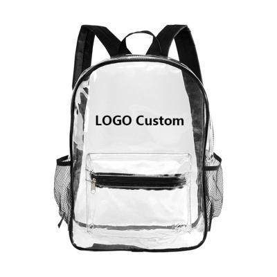 China Other Bookbag Heavy Duty Clear PVC Backpack Customized Plastic Transparent Clear Backpack for sale