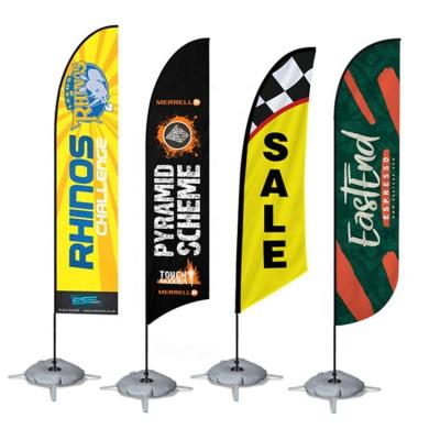 China Healthcare Institutes Outdoor Sport Event Flying Feather Flag Banner Advertising Logo Print Promotional Beach Flag Custom Made for sale