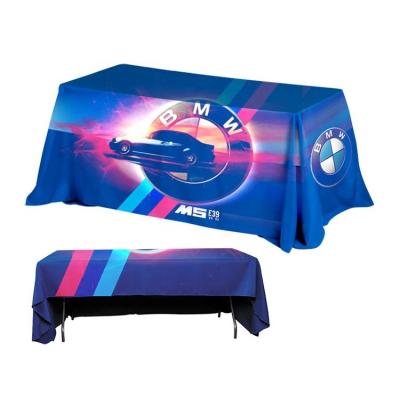 China Trade Show Cover Table Cloth Factory 6ft Waterproof Promotional Spandex Advertising Cover Printed Table Cloth for sale